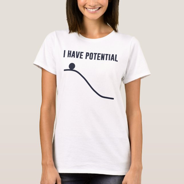 T-shirt J'Ai Une Énergie Potentielle (Devant)