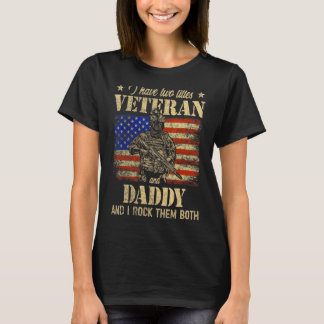 T-shirt J'ai Vétérinaire et papa Drapeau américain Da du P