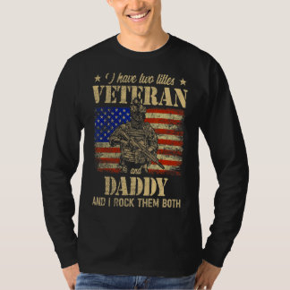T-shirt J'ai Vétérinaire et papa Drapeau américain Da du P