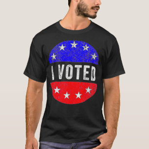 T-shirt J'ai voté Bouton 2020 Élections Voter Vin