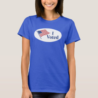 T-shirt J'ai voté Sticker Tee féminin