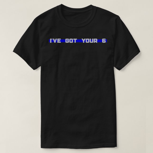 T-shirt J'ai votre police Si Mince Ligne Bleue (Design devant)
