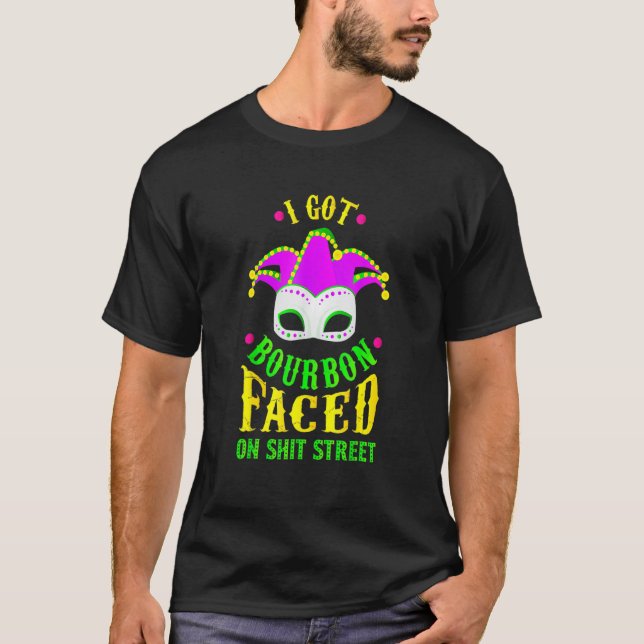 T-shirt J'Ai Vu Bourbon Devant Le Festival Mardi Gras De R (Devant)