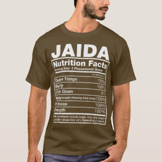 T-shirt Jaida Nutrition FactsJaida Nom Anniversaire