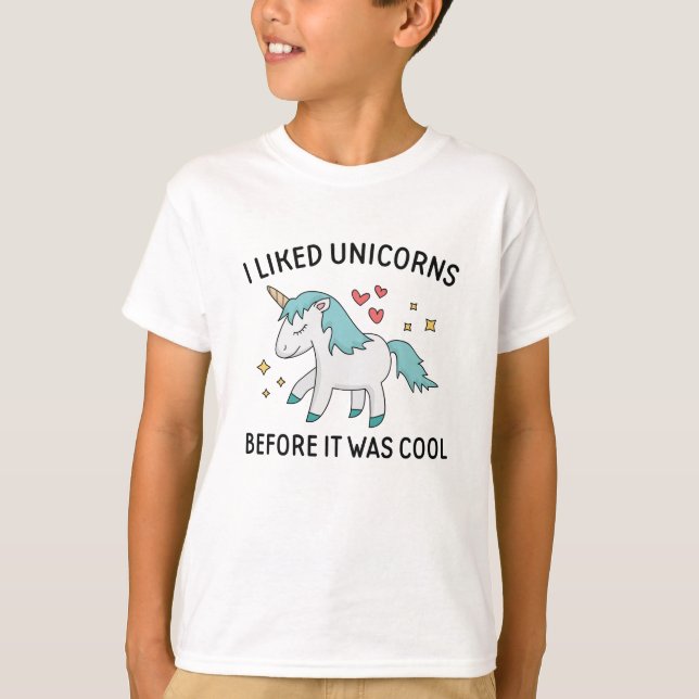 T-shirt J'Aimais Les Unicornes (Devant)
