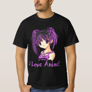 T-shirt J'Aime Anime ! Anime Girl otaku Manga