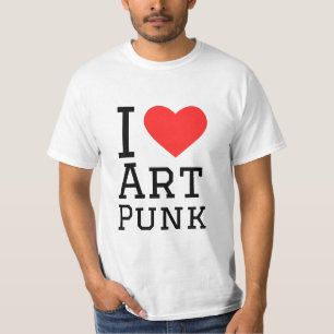 T-shirt J'aime art punk carré sticker