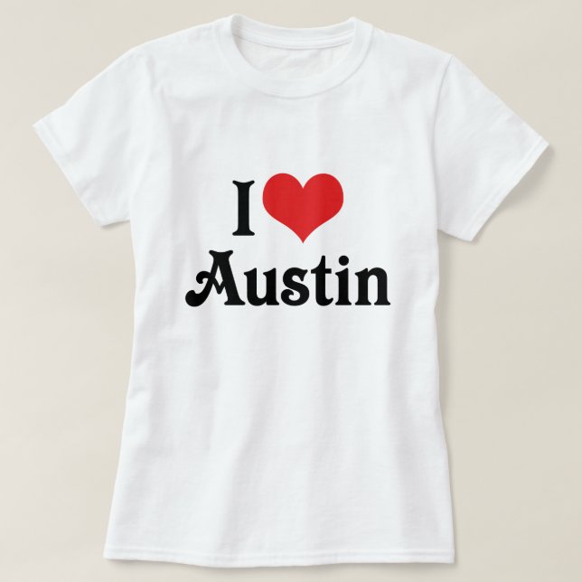 T-shirt J'aime Austin (Design devant)