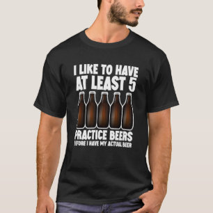 T-shirt J'aime avoir au moins 5 bières d'entraînement
