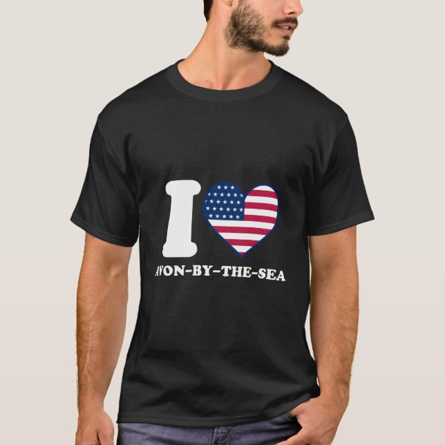 T-shirt J'Aime Avon-By-The-Sea I Avon-By-The-Sea (Devant)