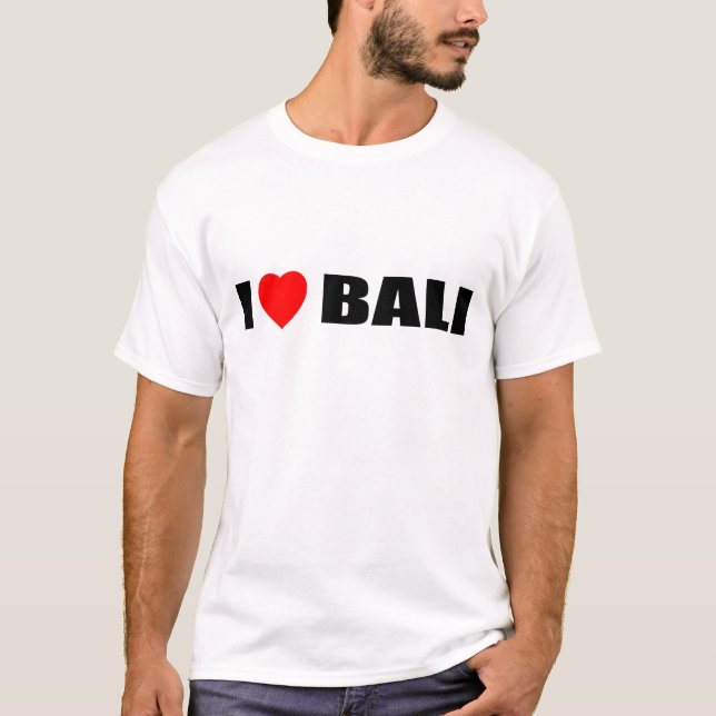 T-shirt J'aime Bali, Indonésie (Devant)