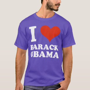 T-shirt J'aime Barack Obama Potus Maison Blanche Manches L