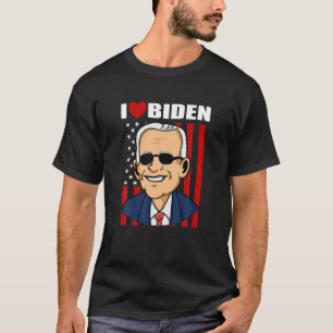 T-shirt J'aime Biden Heart Pro Président Joe Biden America