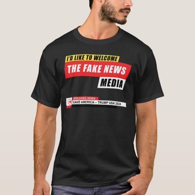 T-shirt J'aime bien accueillir les fausses nouvelles Les m (Devant)