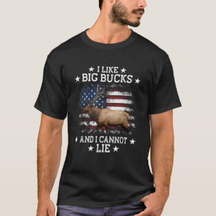 T-shirt J'Aime Big Bucks et je ne peux pas mentir Deer cha