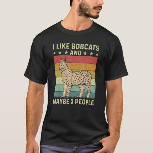 T-shirt J'Aime Bobcats Et Peut-Être 3 Personnes Retro 60 l