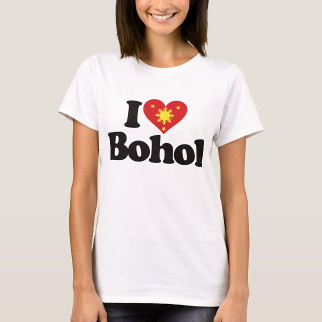 T-shirt J'aime Bohol (Devant)