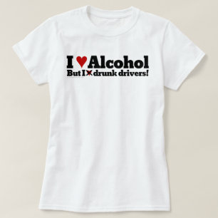T-shirt J'aime boire l'alcool mais je déteste les
