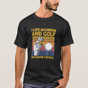 T-shirt J'aime Bourbon et Golf et peut-être 3 personnes po