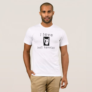 T-shirt j'aime bull terrier