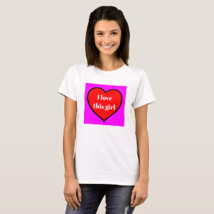 T-shirt J'aime cette fille Valentine's Holiday maillot cad