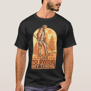 T-shirt J'Aime Chanter Ma Chose Métal Drôle Détecter Gol
