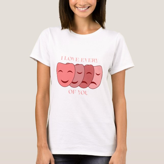 T-shirt J'aime chaque visage de toi (Devant)