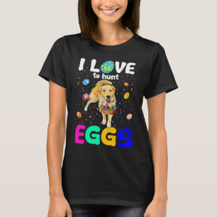 T-shirt J'Aime Chasser Des Oeufs Drôle Golden Retriever Po