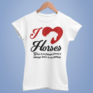 T-shirt J'aime / Chevaux du coeur