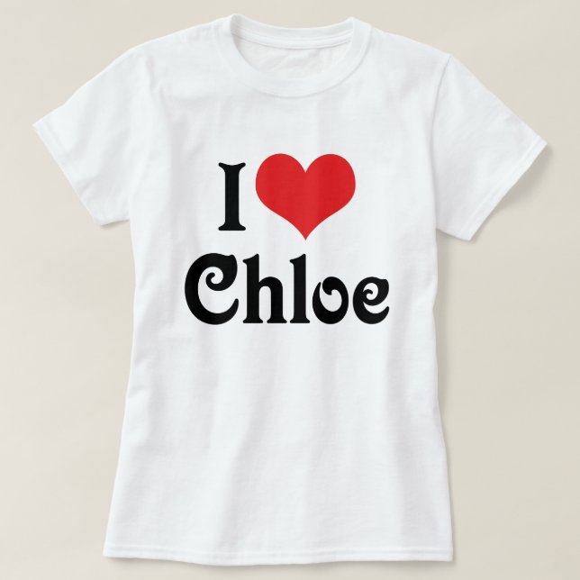 T-shirt J'aime Chloe (Design devant)