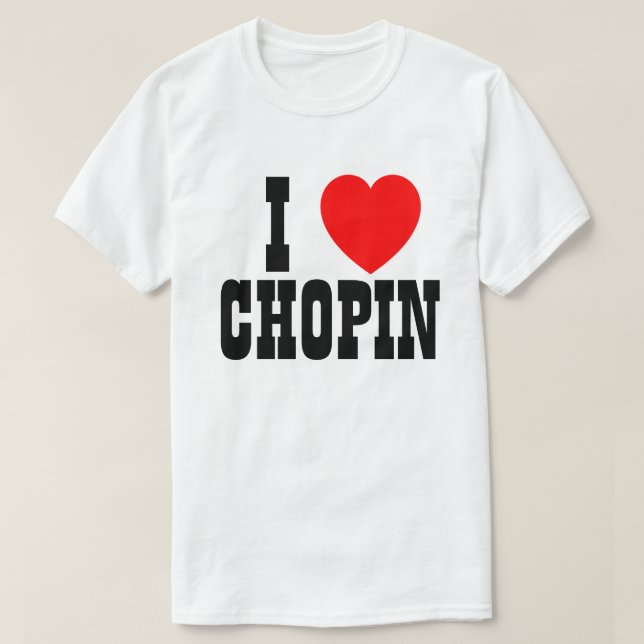 T-shirt J'aime Chopin ou quoi que (Design devant)