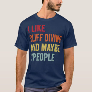 T-shirt J'Aime Cliff Diving Peut-Être 3 Personnes