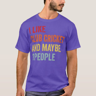 T-shirt J'Aime Club Cricket Peut-Être 3 Personnes 1