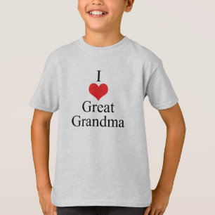 T-shirt J'aime (coeur) la grande grand-maman