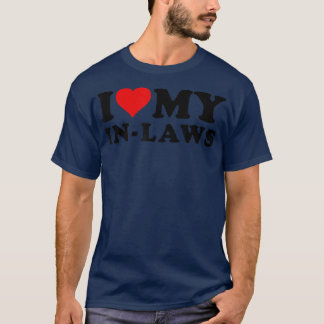 T-SHIRT J'AIME COEUR MA BELLE-MÈRE BEAU-PÈRE 