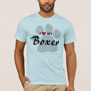 T-shirt J'aime (coeur) ma chemise d'amoureux de les chiens