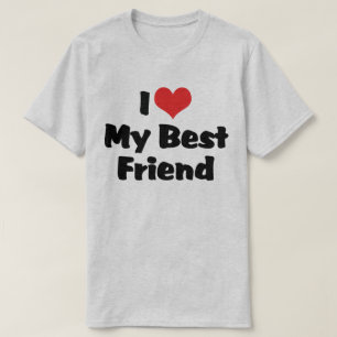 T-shirt J'aime cœur mon meilleur ami - BFF