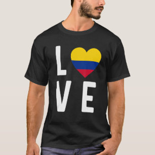 T-shirt J'aime Colombie Drapeau Carte Colombien Fierté Sou