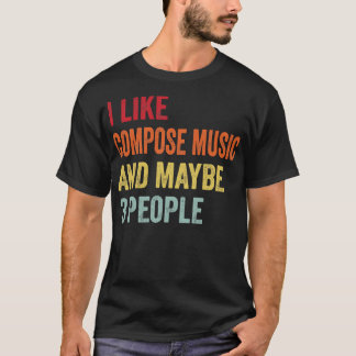 T-shirt J'Aime Composer La Musique Peut-Être 3 Personnes