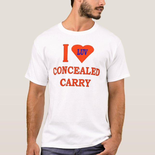 T-SHIRT J'AIME CONCEALED CARRY (Devant)