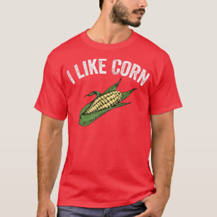 T-shirt J'Aime Corn Funny Corn Sur Le Costume De Cob Farme