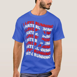 T-shirt J'aime courir le coureur de haine amoureux coureur