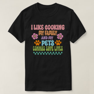 T-shirt J'Aime Cuisine Ma Famille Et Mes Animaux Animaux D