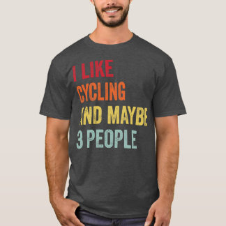 T-shirt J'Aime Cycler Peut-Être 3 Personnes
