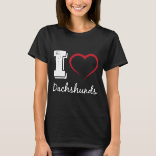 T-shirt J'Aime Dachshunds Chien