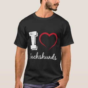 T-shirt J'Aime Dachshunds Chien