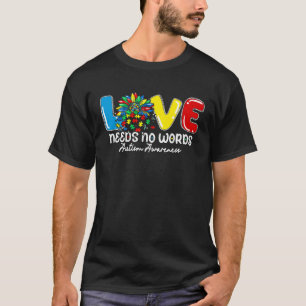 T-shirt J'AIME Daisy Sensibilisation à l'Autisme N'a Besoi