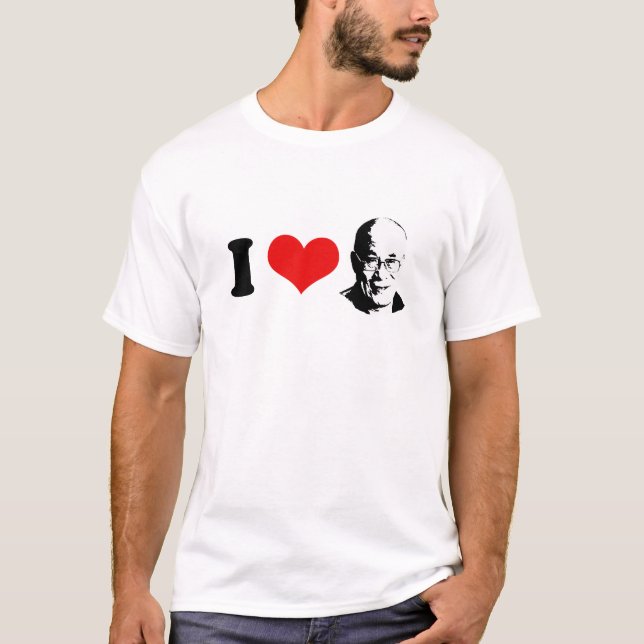 T-shirt J'aime Dalai Lama (Devant)