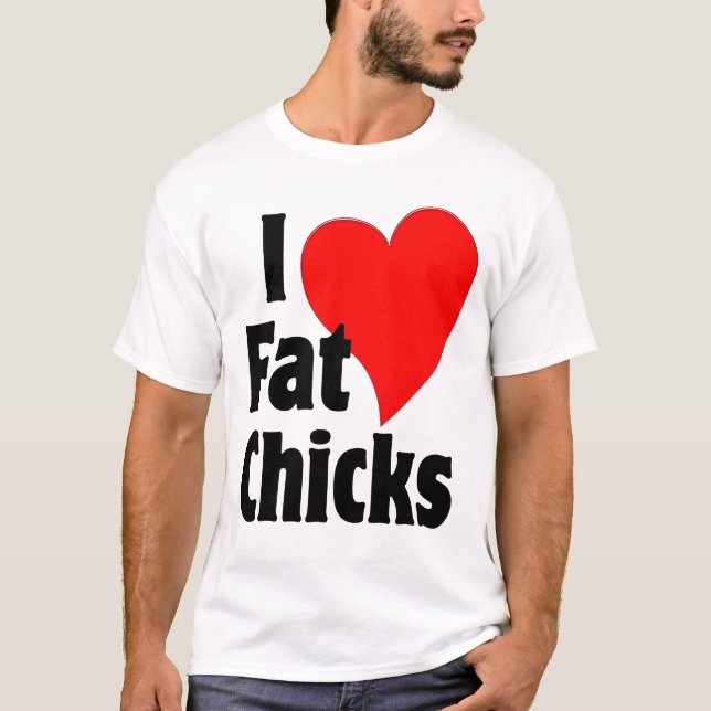 T-shirt J'aime de gros poussins (Devant)