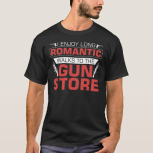 T-shirt J'Aime De Longues Marches Romantiques Vers Le Maga